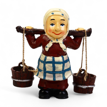 Садовая фигура "Бабушка с ведрами" 20х7х19см   10774242