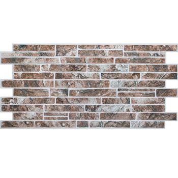 Панель стеновая ПВХ "ДЕКОКАМ" Сланец №12 коричневый (1035*500 мм) *10