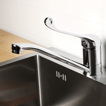 Смеситель для кухни Potato P4905, длинный излив, рычажный, хирургический
