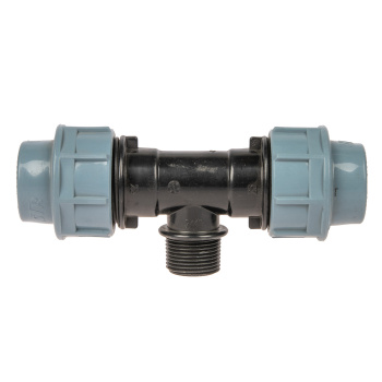 Тройник ПНД компрессия Ø 25х3/4"х25 наруж. резьба *1/40