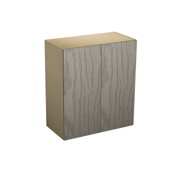 Шкаф навесной 600х676х290 мм BROZEX-WOOD Эрика, с двумя дверцами, светло-бежевый / ясень капучино софт