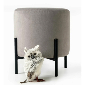 Пуф КРУГЛЫЙ 390х390х440мм МИО КОНФИТИ СИЛЬВЕР *1