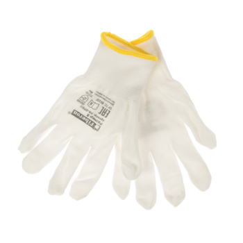 Перчатки рабочие полиэстер, белые, р-р 8(М) PR-BP011 "Fiberon" *10/300