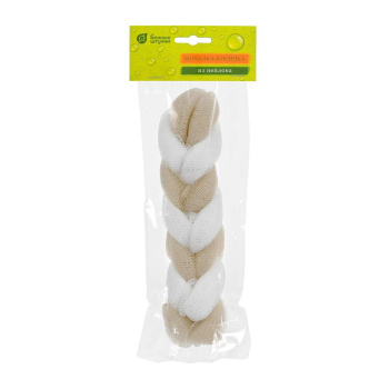 Мочалка для душа, косичка, 22х5 см (42х5 см с ручками), 5 цветов "Банные штучки" / 30