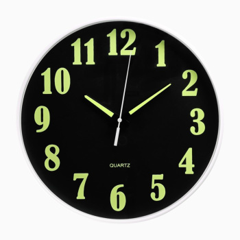 Часы настенные, серия: Классика, плавный ход, d-30 см, флуоресцентные, АА 9541317