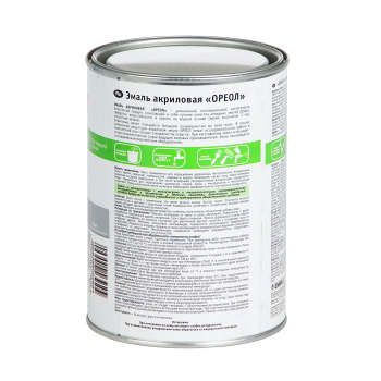Эмаль акриловая Ореол, 0.9 кг, серая