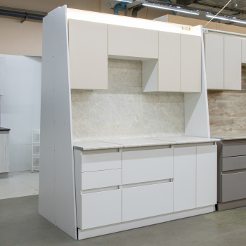 Шкаф напольный 400х850х600 мм BROZEX-WOOD Стиль, с тремя ящиками, белый