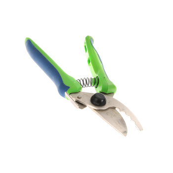 Секатор L-190мм, никелиров. покрытие, зубчатый, с защелкой картонный подвес d-10мм(С-41- 8Н ) *1/40