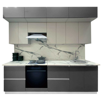 Шкаф напольный 600х850х600 мм BROZEX-WOOD Серый лед, с двумя дверцами, серый / графит