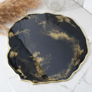 Интерьерная подставка "Жеода", цвет черный, d = 30 см 6757339