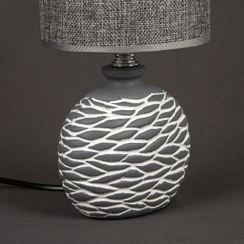 Лампа настольная 98231-0.7-01 GREY (керамика+абажур)  *1/18