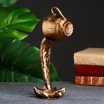 Фигура "Чашка с кофе" бронза, 28х11х14см 9366199