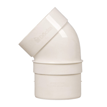 Колено трубы 80 мм Docke Standard, 45°, белый