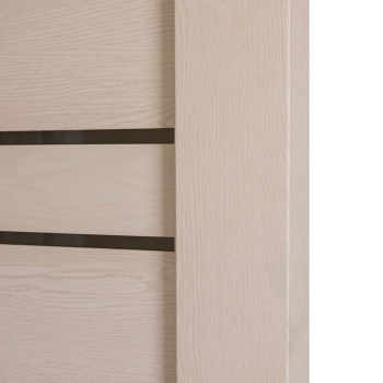 Дверное полотно остекленное Двери Гуд L3 Soft, 2000х700х37 мм, бронза матовое/ясень латте