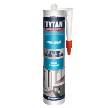 Герметик санитарный 280 мл TYTAN, силиконовый, прозрачный