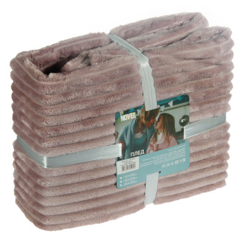 Плед 200*220см микрофибра жаккард полоска сиреневый арт.375 NOVEL *1/8 Плед 200*220см микрофибра жаккард полоска сиреневый арт.375 NOVEL *1/8