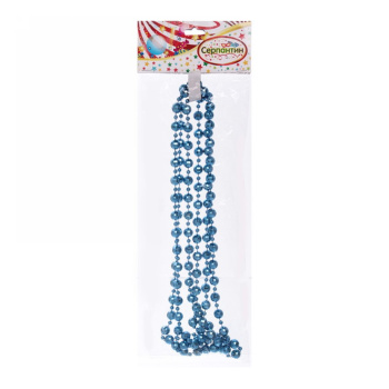 Бусы на елку Серпантин «Капельки», 200 см, сапфир