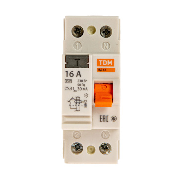 Устройство защитного отключения с УЗО TDM ELECTRIC, 2 полюса, 16 А, 30 мА
