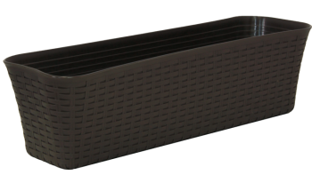 Ящик д/цветов пластм. "Ротанг" 57,5х16х18см с дрен.реш. Коричневый М3226 "М-Пластика" *1/10 Ящик д/цветов пластм. "Ротанг" 57,5х16х18см с дрен.реш. Коричневый М3226 "М-Пластика" *1/10