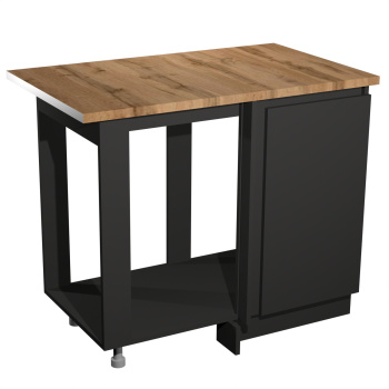 Шкаф напольный угловой 1000х850х600 мм BROZEX-WOOD Next, левый, с дверцей, графит