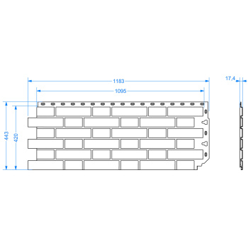 Панель FLEMISH красный жженый (1,095м*0,42м/0,46м2) Дёке