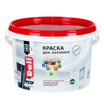 Краска акриловая для потолков 2,5 л ДАЛИ снежно-белая матовая *1/120