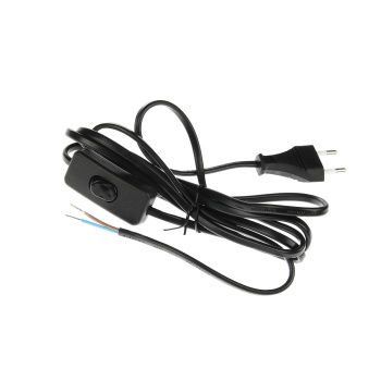 Шнур с выкл. и вилкой ШУ01В ШВВП 2х0,75мм2 2м черн. TDM SQ1305-0002 *1/80