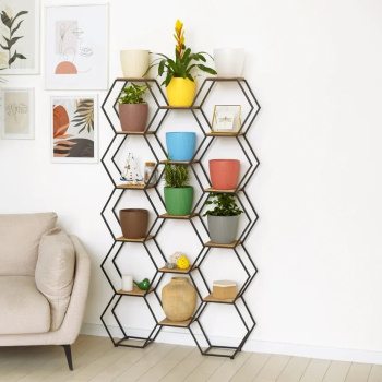 Кашпо пластм. "Эви" 1,5л d140мм выс.128мм Пудра AME-1,5-06 ("VipSet") *1/15