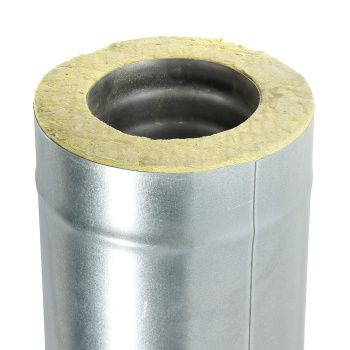 Труба-сэндвич 1,0м 120х200 нерж/оцинк 1,0мм/0,5мм AISI 439 *1/25