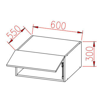 Шкаф навесной 3 ярус 60см NEXT гл29 *1