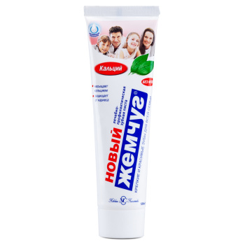 Зубная паста Новый Жемчуг "Кальций" в футляре 75мл (17113) (Нев. косм.)\
