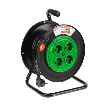 Удлинитель 4 розетки 20м с/з КАТУШКА ПВС3*0,75 10А мощ.нагр 2200Вт Народный SQ1307-0511 *1