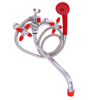 Смеситель для ванны Эверест В22-071С, длинный излив, двухвентильный