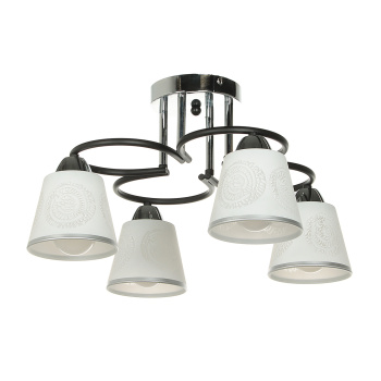 Люстра А2307/4 BK+CH 4*40Вт Е27 (h=280; d=480) S=20м2  VERNER LIGHTING *1