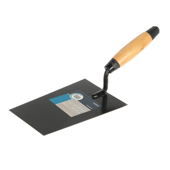 Кельма отделочника стальная T4P, трапеция, деревянная ручка