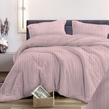 Постельное белье 1,5сп бязь-страйп Орхидея 334-7/5 пудровый, наволочки 70*70 - 2шт *1/6