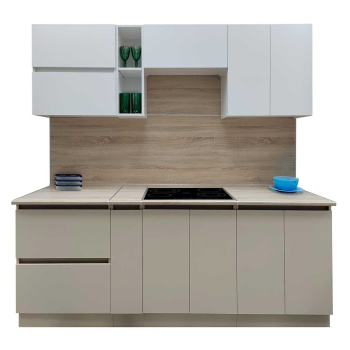 Шкаф напольный угловой 1000х850х600 мм BROZEX-WOOD Melissa, правый, с дверцей, светло-бежевый