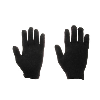 Перчатки ХБ  бпокр 10кл (5 нитей) 85гр черные  двуслойные зимние (540Р) Ladoni