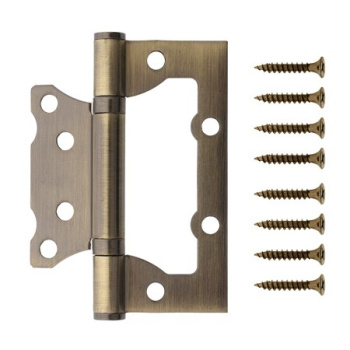 Петля без врезки 100*75*2,5мм БРОНЗА AB Code Deco *1/25/100