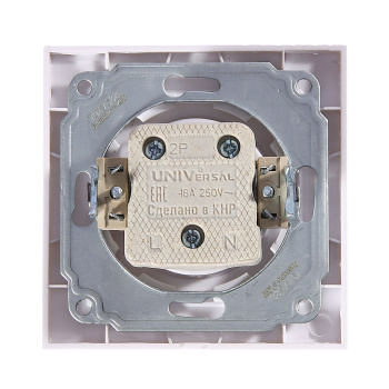 Розетка Бриллиант СП 1-мест. белая бз 16А IP20 UNIVersal 7947588