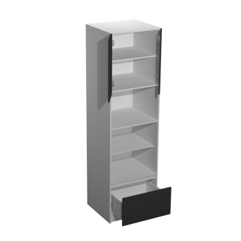 Пенал 600х2100х550 мм BROZEX-WOOD Серый лед, для духового шкафа и СВЧ, серый / графит