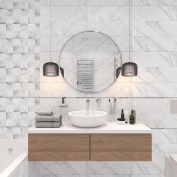 Плитка 60х20 см настенная 0.84 м² Global Tile Pulse, белый