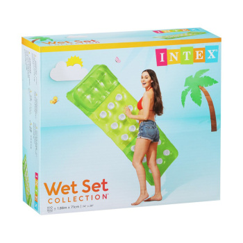 Матрас пляжный INTEX 18-Pocket Fashion, 188x71 см, цвет микс