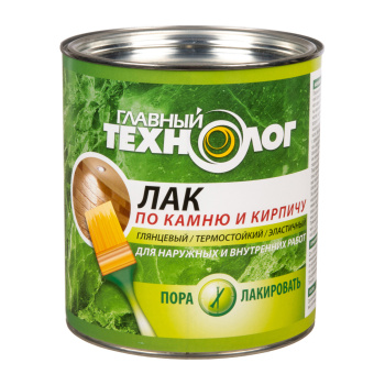 Лак акриловый для наружных и внутренних работ по камню и кирпичу глянцевый 3 л Главный технолог *1/6