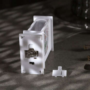 Фигура светодиодная "Фонарь белый с 1 свечой, Снеговик", 13х7х3.5 см, AG13х3, Т/БЕЛЫЙ 4843936