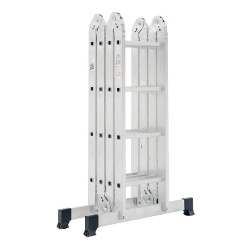 Лестница-стремянка алюм. "трансформер" 4секц. х 4ст., общ.дл.4,33м "Новая высота" 1320404 (СПб) *1