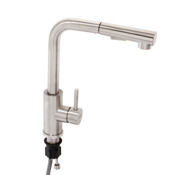 Смеситель для кухни Potato P0047S высокий излив, нерж. сталь *1/10
