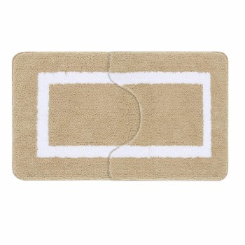 Коврик д/ванной Delphinium "Муза" Комплект:(45см х 75см)+д/туалета Бежевый микрофибра 103381 *1/30