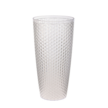 Ваза д/цветов пластм. выс.305мм, d верха 150мм Прозр. "Мозаика" М7521 (ЗПИ "Альтернатива") *1/15